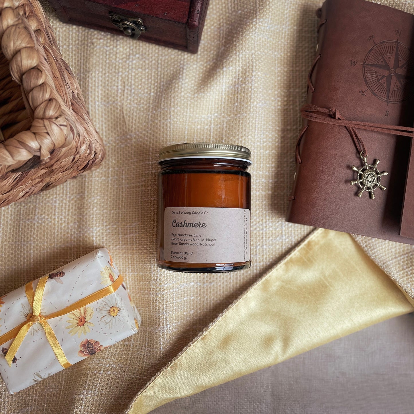 Amber Glass Candles | All-Natural Beeswax Blend